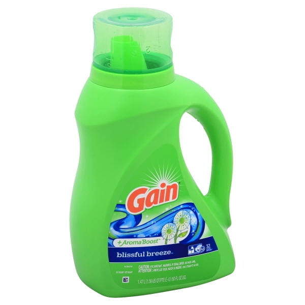 Gain Liquid Laundry Detergent +Aroma Boost, Blissful Breeze, 50 fl oz