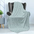 thumbnail image 4 of Pastel Soft Flannel Fleece Throw Blanket, Rhythmic Bubbles in Muted Tones, Cozy Plush for Indoor and Outdoor Use, 50" x 70", Cadet Blue Blush, by Ambesonne, 4 of 5