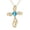 Gold Turquoise, variant on Angel Wing Cross Necklace 925 Sterling Silver Moonstone Cross Crucifix Pendant Necklace Guardian Angel Wings Necklace Cross Jewelry Gifts for Women