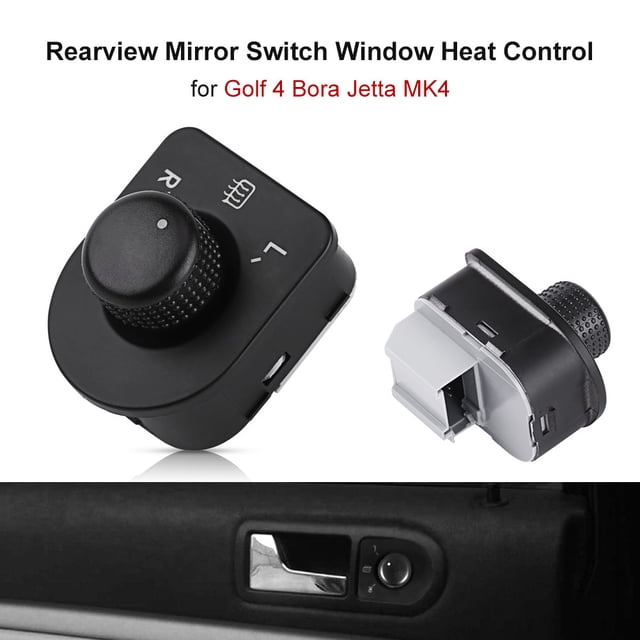 Interruptor de ventana lateral, interruptor de control de calor para el espejo retrovisor del conductor del coche para Golf 4 Bora Jetta MK4 EOTVIA No