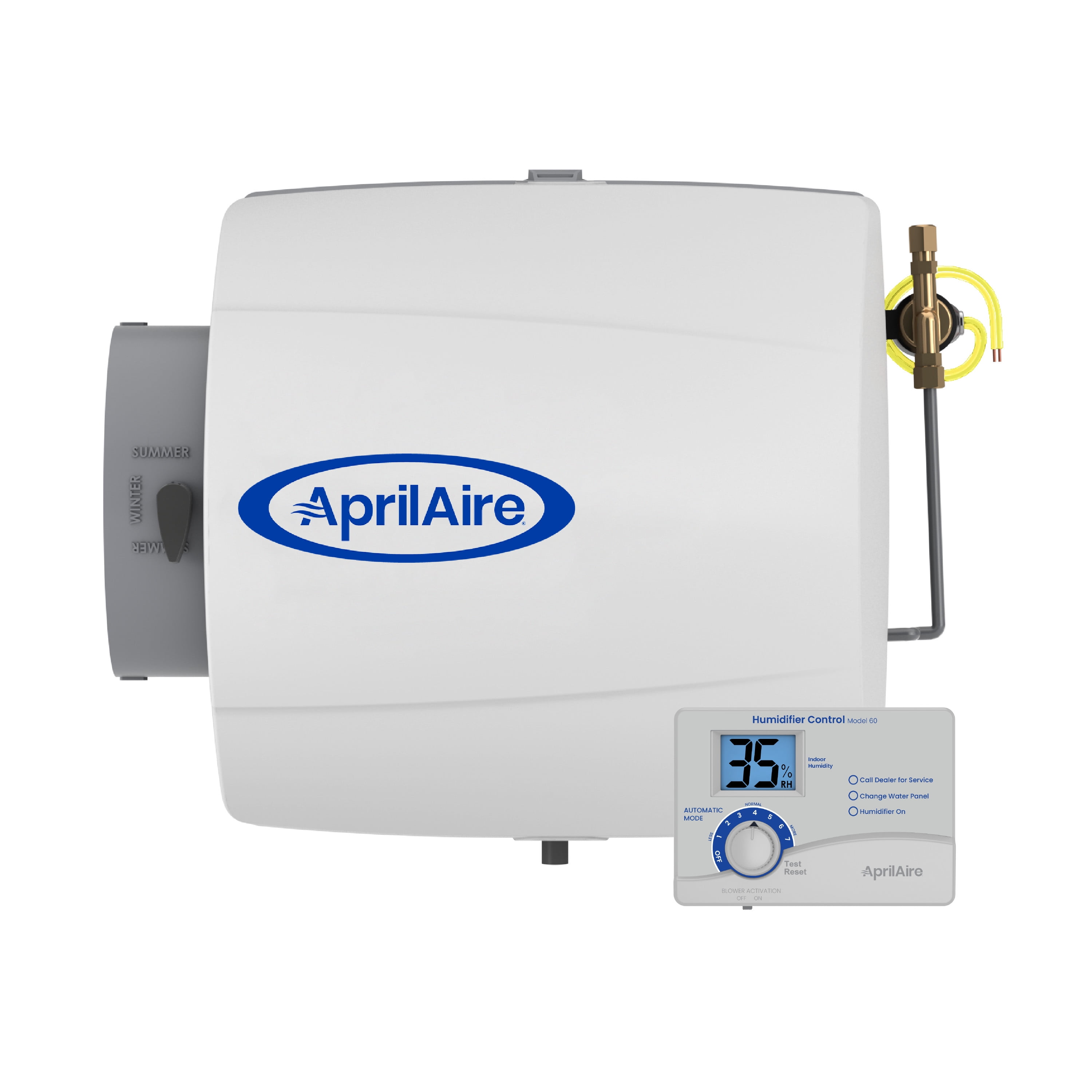 Hot air outlet furnace humidifier