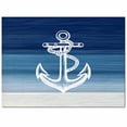 thumbnail image 2 of Area Rugs Indoor Non-Slip Rectangle Rug 5x7 Ft White Anchor Blue Ocean Nautical Gradient Rug Rubber Backing Floor Mats Non Shedding Home Decor Carpet for Entryway Living Room, 2 of 8