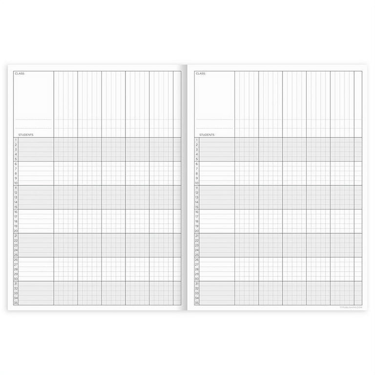 Prntable Class Record, Class Gradebook, Teacher Gradebook, Class