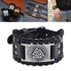 thumbnail image 4 of Pulsera de tótem medieval de cuero PU para hombre Sunnimix Plata, 4 of 8