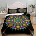 thumbnail image 4 of 2024 Mandala Duvet Cover Microfiber Bohemian Floral Bedding Set Hippie Geometric Comforter Cover King For Teens Bedroom r, 4 of 7