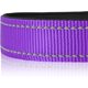 thumbnail image 4 of Collar de nailon para perro con tira reflectante, collar clásico acolchado para perros medianos, morado, talla M, 4 of 5