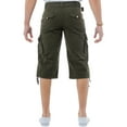 thumbnail image 2 of X RAY JEANS Mens Belted 18" Inseam Below Knee Long Cargo Shorts, Olive, 44, 2 of 5