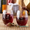 thumbnail image 3 of Merry Christmas Doberman Pinscher Santa Hat Xmas Tree Winter Holiday 15oz Stemless Wine Glass Mug Doberman Dog Lover Gifts Wine Glasses Cup - 01013, 3 of 5