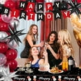 thumbnail image 4 of Xugoox 71 Pcs Red and Black Birthday Decorations for Women Men with Happy Birthday Banner Photo Backdrop Star Foil Balloons Red Black and Silver Balloons Tablecloth for Birthday Party Decorations, 4 of 5