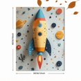 thumbnail image 3 of Qisvanset Framed Canvas Wall Art, 12x16 Inch Space Rocket Astronaut Kids Wall Sticker Art, 3 of 5