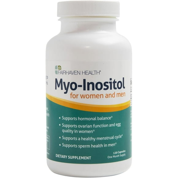 Fairhaven Myo-Inositol (for women and men) | 2,000 Mg Per Serving | 30 Servings | 120 Capsules