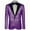 Purple, variant on Mens Dress Jacket Shiny Sequin Shawl Lapel One Button Stylish Sport Jackets Prom Wedding Party Blazers Multicolor L