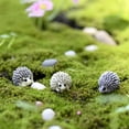 thumbnail image 2 of Masteelf 10pcs Micro Landscape Mini Hedgehog Simulation Cartoon Animal Miniature Statue Resin Crafts Desktop Small Ornaments Home Decor(Black White), 2 of 8