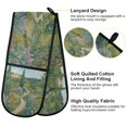 thumbnail image 2 of Yayeee Double Oven Mitt Kitchen Heat Resistant Baking 35" x7" Quilted Glove, Garden Scene, 2 of 6