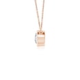 thumbnail image 2 of Angara Collier en Diamant Naturel - Collier Solitaire en Diamant Rond avec Lunette en Or Rose 14K pour Femmes, 2 of 10