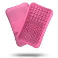 thumbnail image 3 of Makeup Brush Cleaner Mat, Make up Brush Cleaner Mat Pad, Silicone Brush Cleaning Mat, Paint Brush Cleaner Tool with Back Strap, Beauty Makeup Washing Tool Makeup Brushes for All Brushes （Round Mint, 3 of 9