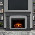 thumbnail image 2 of Real Flame Deland 63" Traditional Wood Grand Electric Fireplace in Gray Stone, 2 of 11