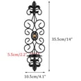 thumbnail image 3 of Wall Sconces Candle Holder Set of 2, Metal Wall Decorations Hanging Wall Mounted Candle Sconces for Living Room Dining Room Farmhouse, Fireplace, Wedding, Black, 3 of 7