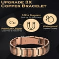 thumbnail image 2 of Men's Pure Copper Magnetic Bracelet with 3X Super Magnet - Hypoallergenic, Sturdy Design with Adjustable Folding Cuff - Perfect Gift, Wristband Bracelet, Adjustment Tool,Copper, 2 of 5