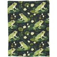 thumbnail image 3 of Frog Blanket 40"x50" Green Super Soft Warm Frog Throw Blanket Lightweight Cozy Flannel Animal Throw Blanket Bed Couch Sofa Decor Gift for Girl and Women, 3 of 6