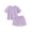 Light Purple, variant on Arshiner Toddler Girls Summer Outfits Short Sleeves Crewneck Tops and Shorts with Pockets Cute Summer 2 Pieces Short Sets