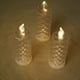 Efavormart 3 Pack | 6" Warm White LED Rose Halo Battery Operated Candle Lamps, Acrylic Diamond ...
