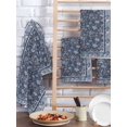 thumbnail image 2 of Navy Blue Floral Boho Kitchen Dish Towels for Drying Dishes Set of 3, Ethnic Tribe Abstract Art Flower Waffle Weave Microfiber Hand Tea Bathroom Towels Quick Dry & Absorbent Towel 15.7x23.6, 2 of 7