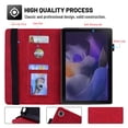 thumbnail image 4 of Samsung Galaxy Tab A8 10.5 2022 Tablet Case, SM-X200/X205/X207 Case, Dteck Embossed PU Leather Folio Flip Case with Card Slots, Multi-Angle Viewing Stand, Red, 4 of 6