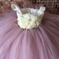 thumbnail image 2 of Vestido de tul con tutú para niña de las flores, largo hasta los tobillos, para niña, de princesa, para fiesta de boda, desfile de niños, 2 of 5