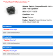 thumbnail image 2 of Window Switch - Compatible with 2003 - 2006 Ford Expedition 2004 2005, 2 of 3