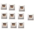 thumbnail image 1 of 10X Wall Socket Connection Port with 2 Jack Speaker White, 1 of 5