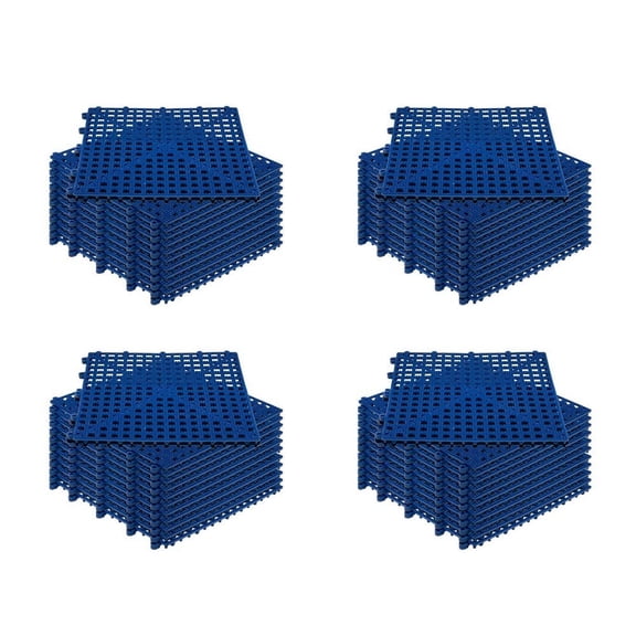 48 Pack 12"x12" 1/2" Thick Non Slip Interlocking Self Drainage Tiles for Bathroom Floor - Interlocking Deck Tiles for Outdoor, Kitchen, Shower, Pool, Balcony, Wet Area, Gym