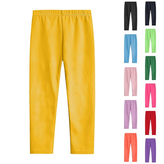 Asxite Toddler Girls Leggings Solid Soft Thin Breathable Stretch Loose Casual Winter Pants