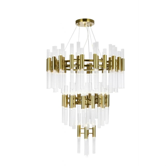 123 Lustre Lumières avec Fini Laiton