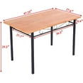 thumbnail image 2 of Costway 47" Table à Manger Cuisine Rectangulaire Moderne avec Table Spacieuse et Pieds en Acier, 2 of 6