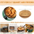 thumbnail image 6 of TickJOY 120 Pcs Air Fryer Liners, 7.9 in Round Non-Stick Air Fryer Disposable Paper Liner, Unbleached Oil-Proof Airfryer Liners, Air Fryer Parchment Paper Liners for Fryers Frying Pan Microwave Oven, 6 of 8