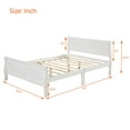 thumbnail image 5 of Hommoo Queen Size Bed,35" Deluxe Wood Platform Bed Frame with Headboard, Queen,White, 5 of 7