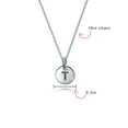 thumbnail image 4 of Bling Jewelry Womens Tiny Minimalist Initial Pendant Necklace Sterling Silver A-Z Alphabet Disc, 4 of 6