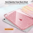 thumbnail image 6 of Fintie Slim Case for iPad (A16) 11th Generation 11 Inch (2025), iPad 10th Generation 10.9 Inch (2022) - Glittering Sparkly Protective Cover with Shiny Clear Back Shell w/ Pencil Holder, Pink Leopard, 6 of 10