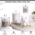 thumbnail image 2 of Soportes Transparentes, 4 Pack Organizadores para Baño con Tapa, Diseño Apilable, Se Puede Usar para Almacenar Bolas De Algodón, Hilo Dental, Sales De Baño y Más, 2 of 4