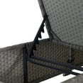 thumbnail image 2 of Outdoor Chaise Lounge Chairs Set of 2, Wicker Rattan Sun Tanning Chair with Adjustable Backrest and Cup Holder, Recliner with Cushion and Headrest, Red, 2 of 9