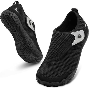 Leisfit Women Men Wide Diabetic Barefoot Shoes Adjustable Walking Sneakers