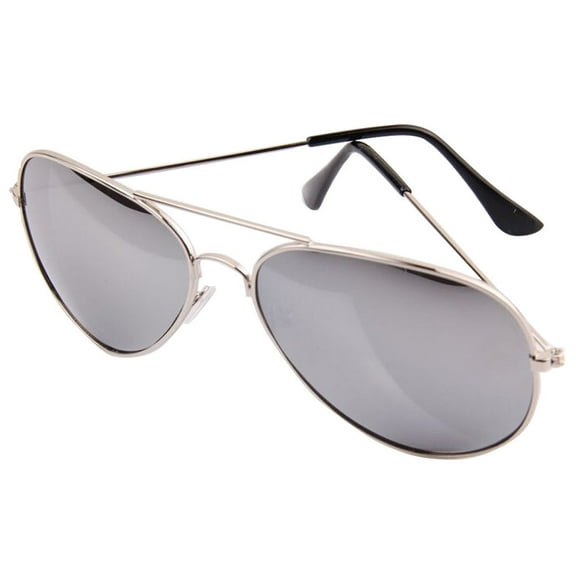 Supply Hut Unisex Aviator Sunglasses, Silver