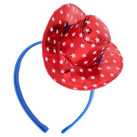 Mini Cowboy Hat Headband, Red/White/Blue, Patriotic by Way To Celebrate