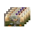 thumbnail image 4 of MKHERT Funny Surrealist Banquet with Autumnal Fruits Pumpkin and Teapot Placemats Table Mats for Dining Room Kitchen Table Decoration 12x18 inch,Set of 4, 4 of 4