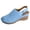 Sky Blue, variant on Rokment Women's Platform Wedges Clogs Slingback Dressy Sandals 2026 Summer Fashion Casual Flower Hollow out Closed Toe Orthopedic Chunky High Heels Beach Dress Sandals for Ladies Beige Size 6.5