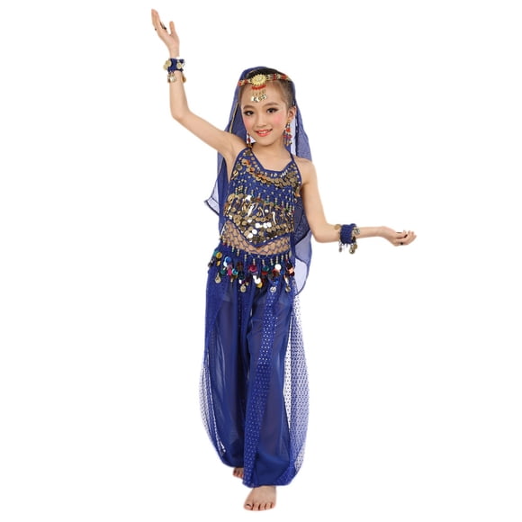 XDZJLR Baby Outfits Girl Handmade Children Belly Dance Belly Dancing Egypt Dance Cloth Breathable Streetwear L