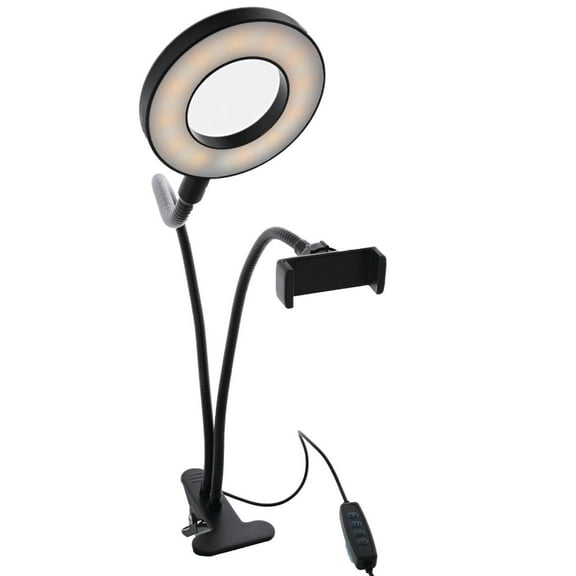 Xtreme Lit 2-In-1 Cellphone Clamp Mount Ring Light, Photography and Video Production, 10 Levels