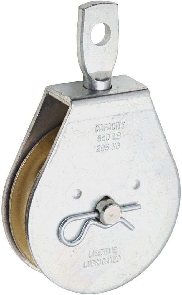Stanley National Hardware 3211BC 2-1/2" Zinc Plated Swivel Single Pulley 