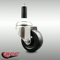 thumbnail image 2 of 3.5 Inch 316SS Soft Rubber Wheel Swivel 3/4 Inch Expanding Stem Caster SCC, 2 of 2